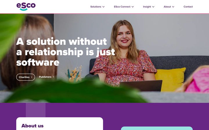 Posnetek zaslona esco.co.uk