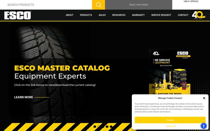 Screenshot ta' esco.net