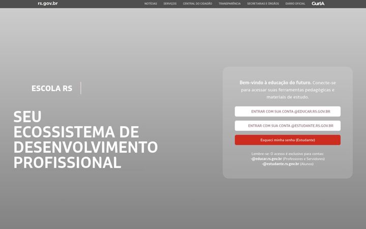 Screenshot van escola.rs.gov.br