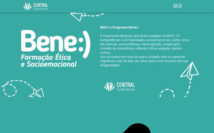 Screenshot stránky escolabatistacentral.com.br
