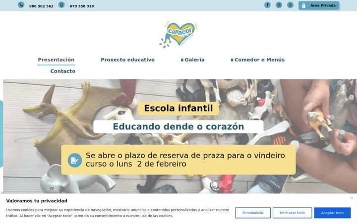 Screenshot ta' escolacaracol.es