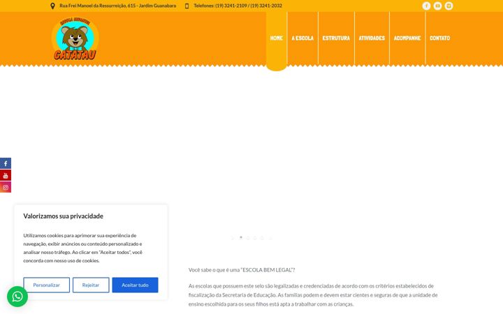 Screenshot stránky escolacatatau.com.br