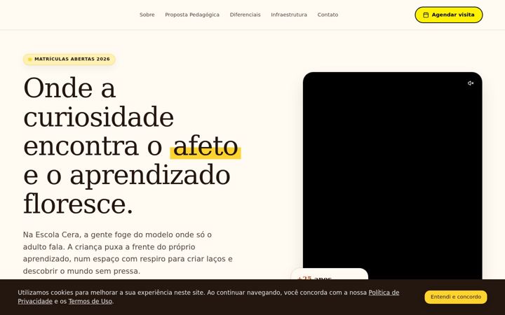Screenshot stránky escolacera.com.br