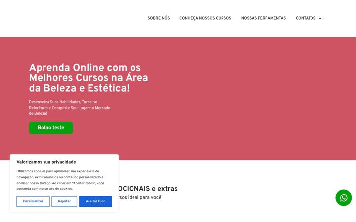 Screenshot stránky escolacursosonline.com.br