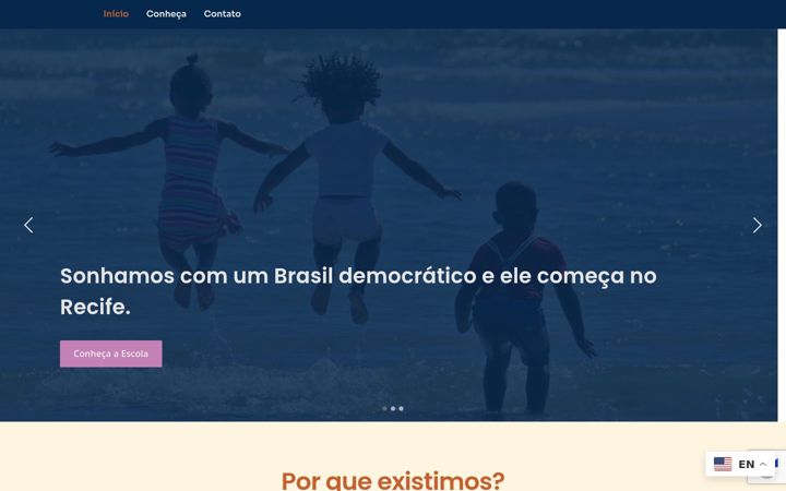 Skjermbilde av escoladademocracia.org