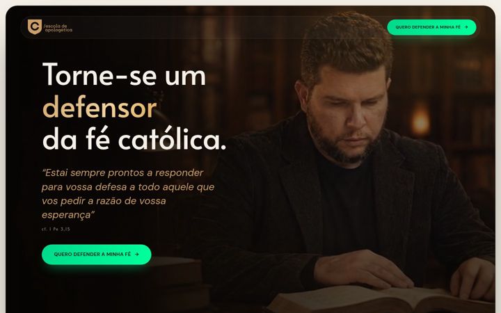 Screenshot stránky escoladeapologetica.com.br