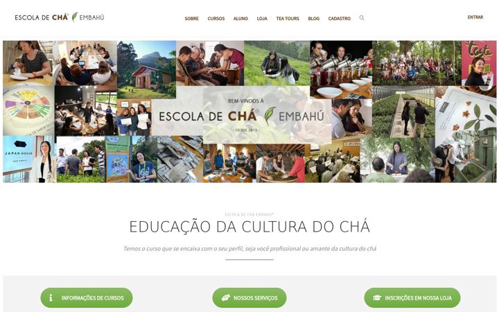 Ekraanipilt saidist escoladecha.com.br