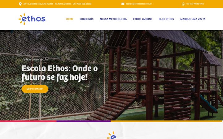 Ekrano kopija escolaethos.com.br