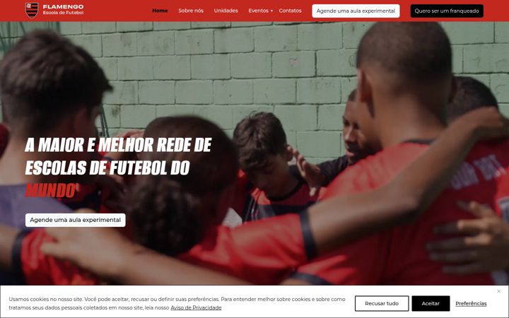 Ekrano kopija escolaflamengo.com.br
