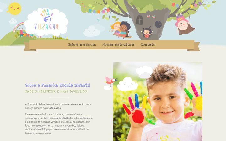Ekrano kopija escolafuzarka.com.br