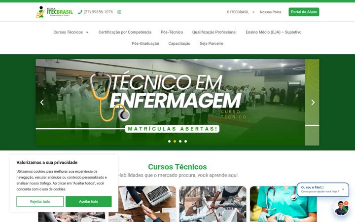 Екранна снимка на escolaitec.com.br