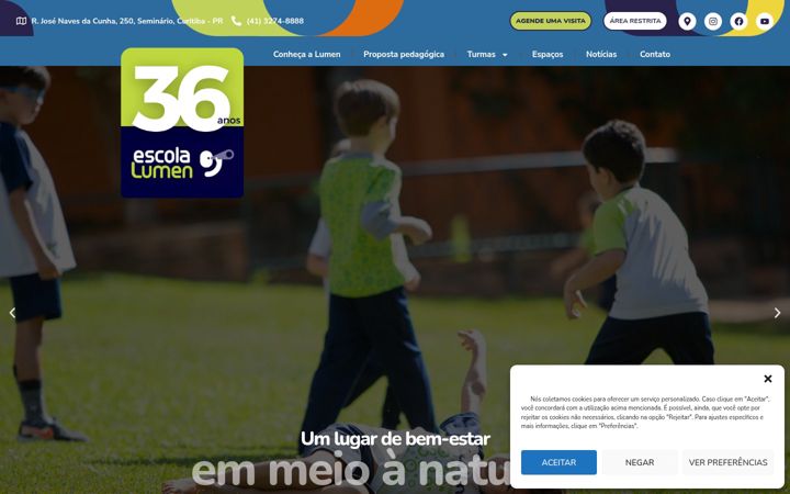 Екранна снимка на escolalumen.com.br