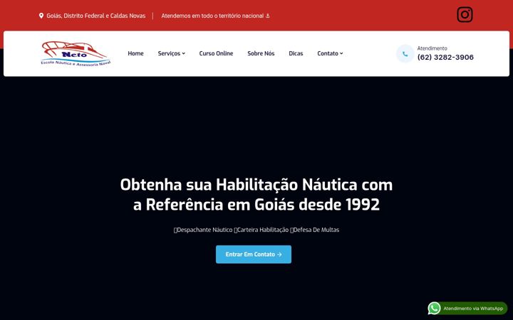 Екранна снимка на escolanauticaeassessoria.com.br