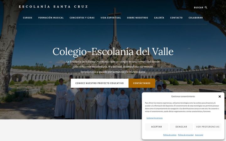 Screenshot ta' escolaniasantacruz.es