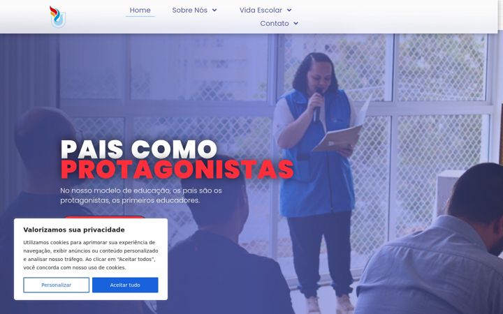 Captura de pantalla de escolaparadiso.com.br