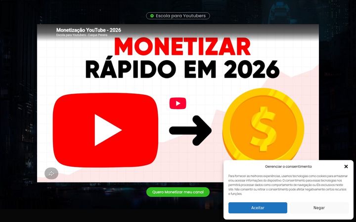 Captura de pantalla de escolaparayoutuber.com.br