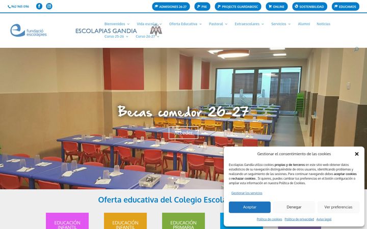 Screenshot of escolapiasgandia.org