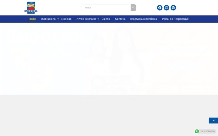 Captura de pantalla de escolaraiodesol.com.br