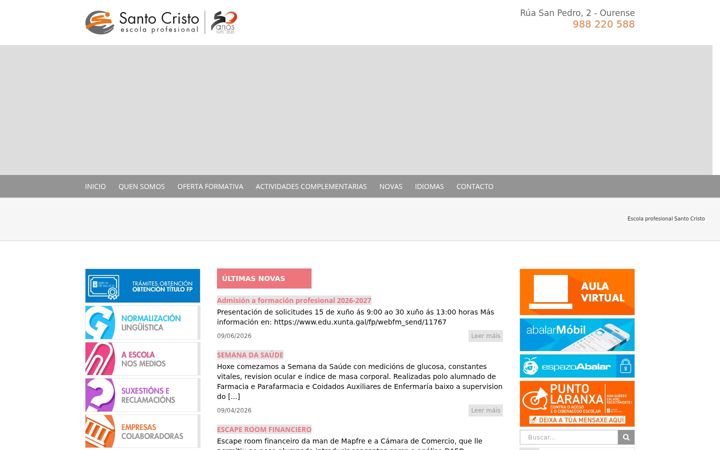 Screenshot ta' escolasantocristo.com