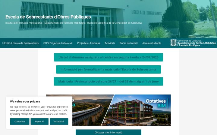 Screenshot of escolasobreestants.education