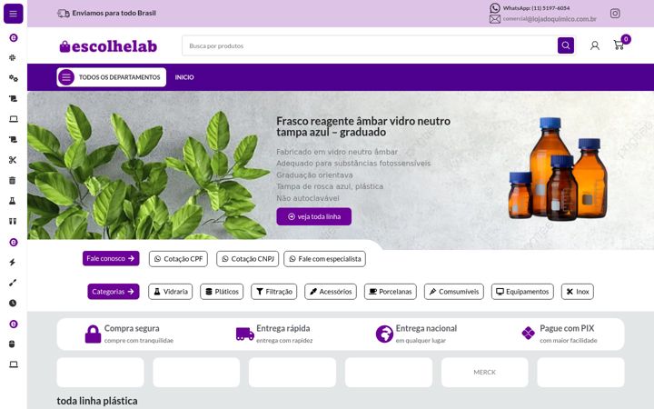 Екранна снимка на escolhelab.com.br