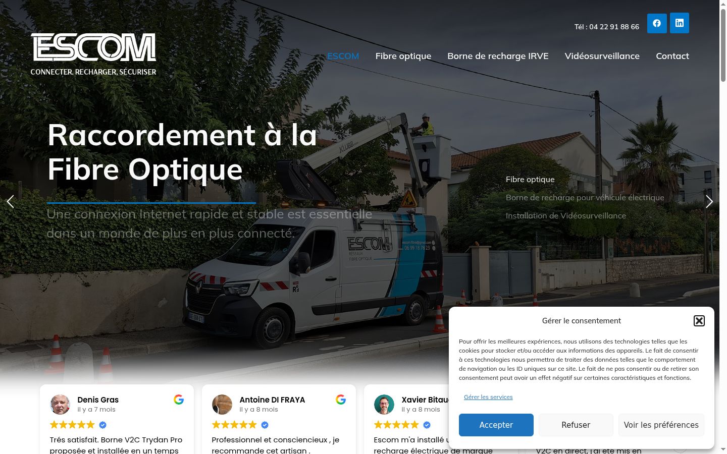 Screenshot del banner di consenso mostrato prima di qualsiasi interazione