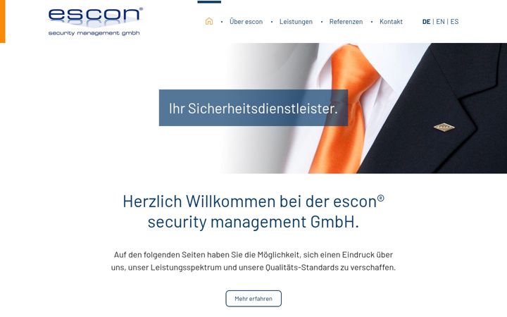Captură de ecran a escon.eu