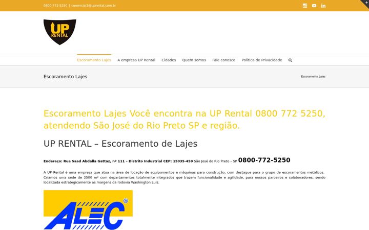 Екранна снимка на escoramentolajes.com.br