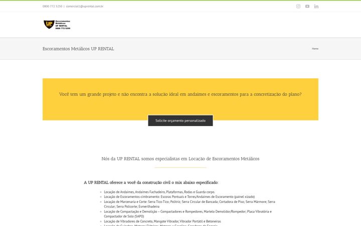 Екранна снимка на escoramentosmetalicos.com.br
