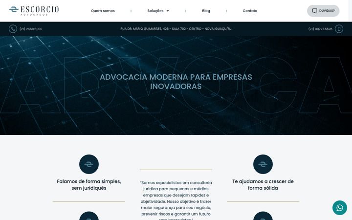 Екранна снимка на escorcioadvogados.com.br