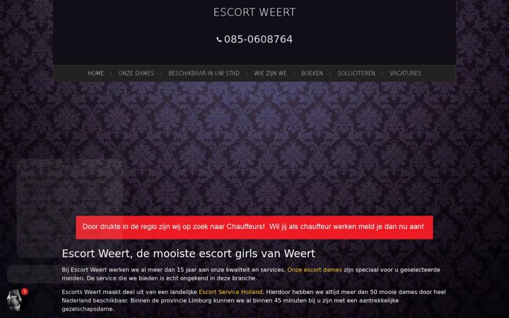 Skærmbillede af escort-services-weert.nl