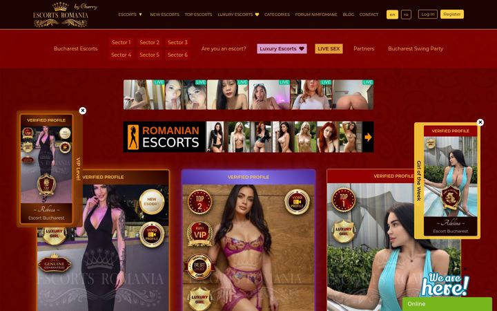 Screenshot of escortsromania.net