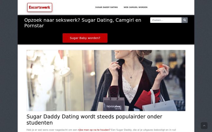 Skærmbillede af escortswerk.nl