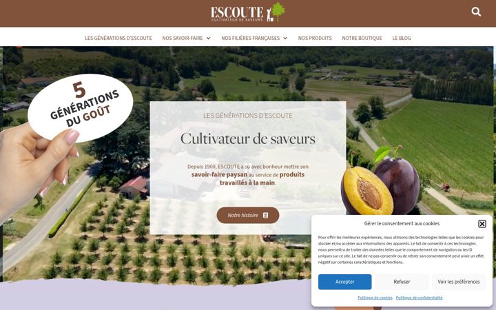 Screenshot di escoute.fr