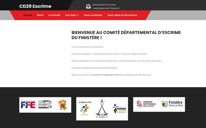Screenshot di escrime-finistere.fr