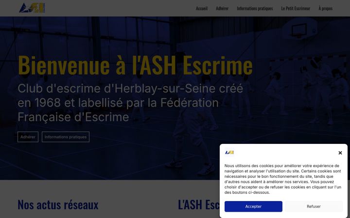 Screenshot di escrime-herblay.fr