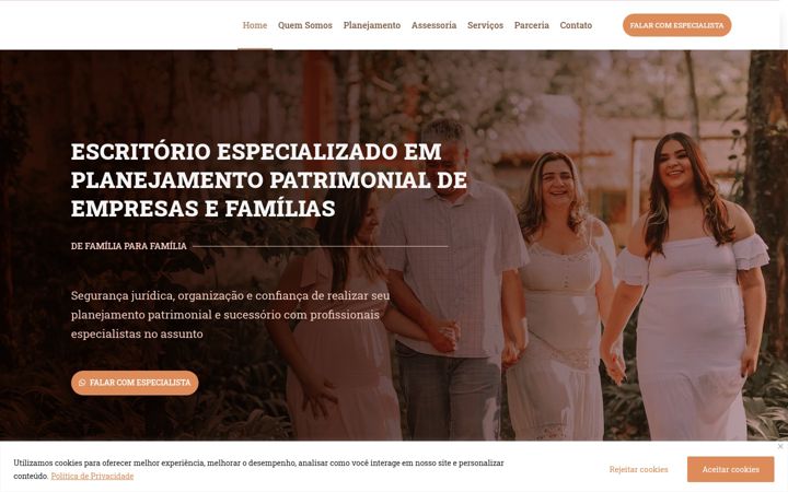 Екранна снимка на escritoriodafamilia.com.br