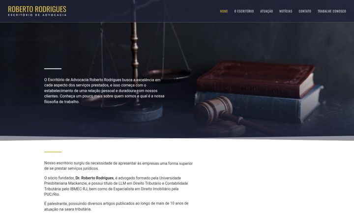 Ekraanipilt saidist escritoriorodrigues.adv.br