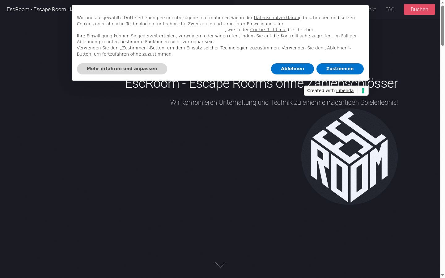 Screenshot van de toestemmingsbanner zoals getoond vóór enige interactie