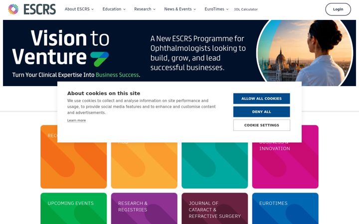 Screenshot of escrs.org