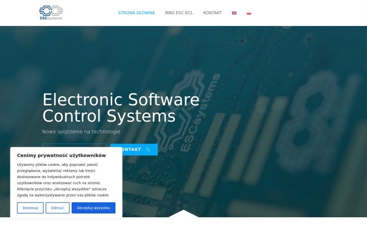 Captura de ecrã de escsystems.pl