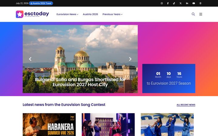 Screenshot of esctoday.com