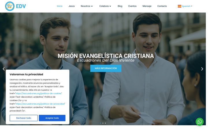 Skjermbilde av escuadrones.org