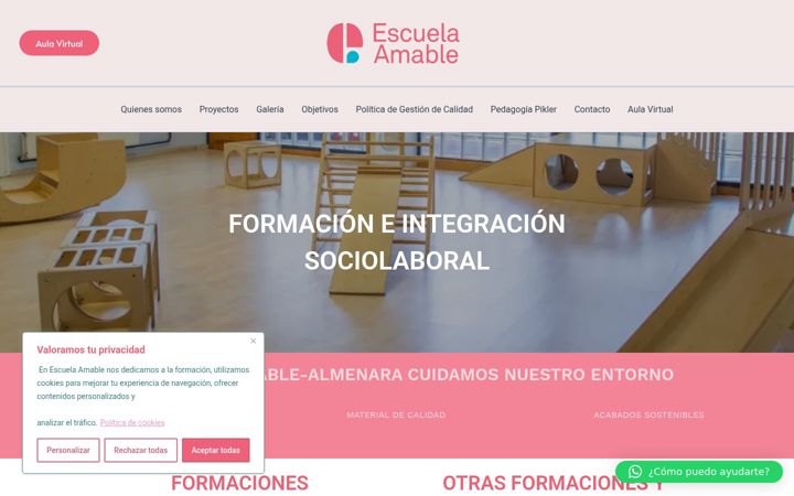 Ekrano kopija escuelaamable.es