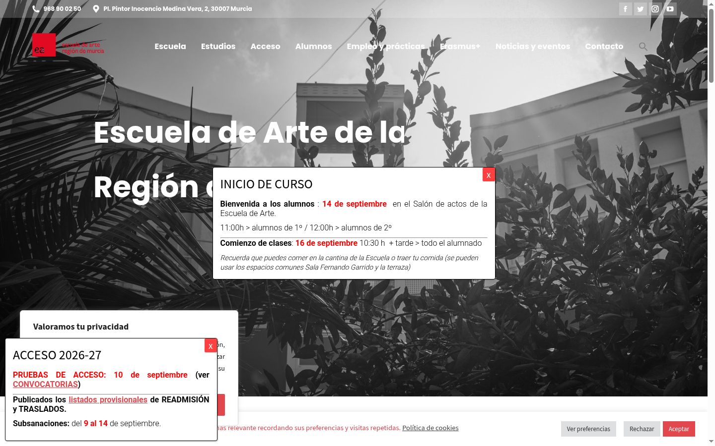 Screenshot tal-banner tal-kunsens muri qabel kwalunkwe interazzjoni