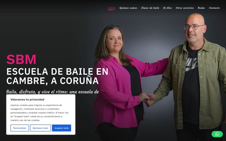 Screenshot ta' escueladebailesbm.es