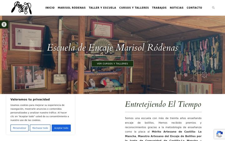 Screenshot ta' escueladeencajemarisolrodenas.es
