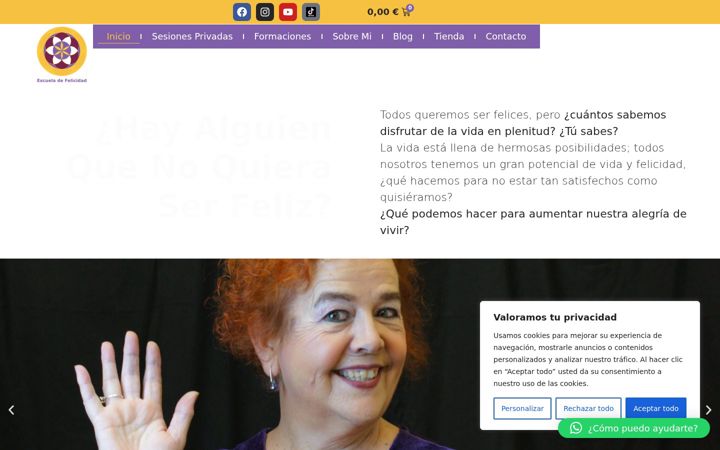 Screenshot ta' escueladefelicidad.es