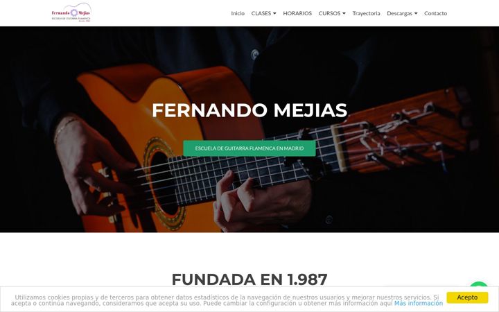 Screenshot ta' escueladeguitarraflamenca.es