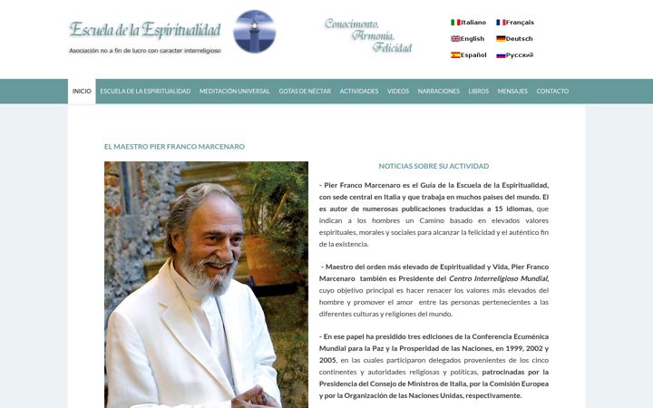 Skjermbilde av escueladelaespiritualidad.org